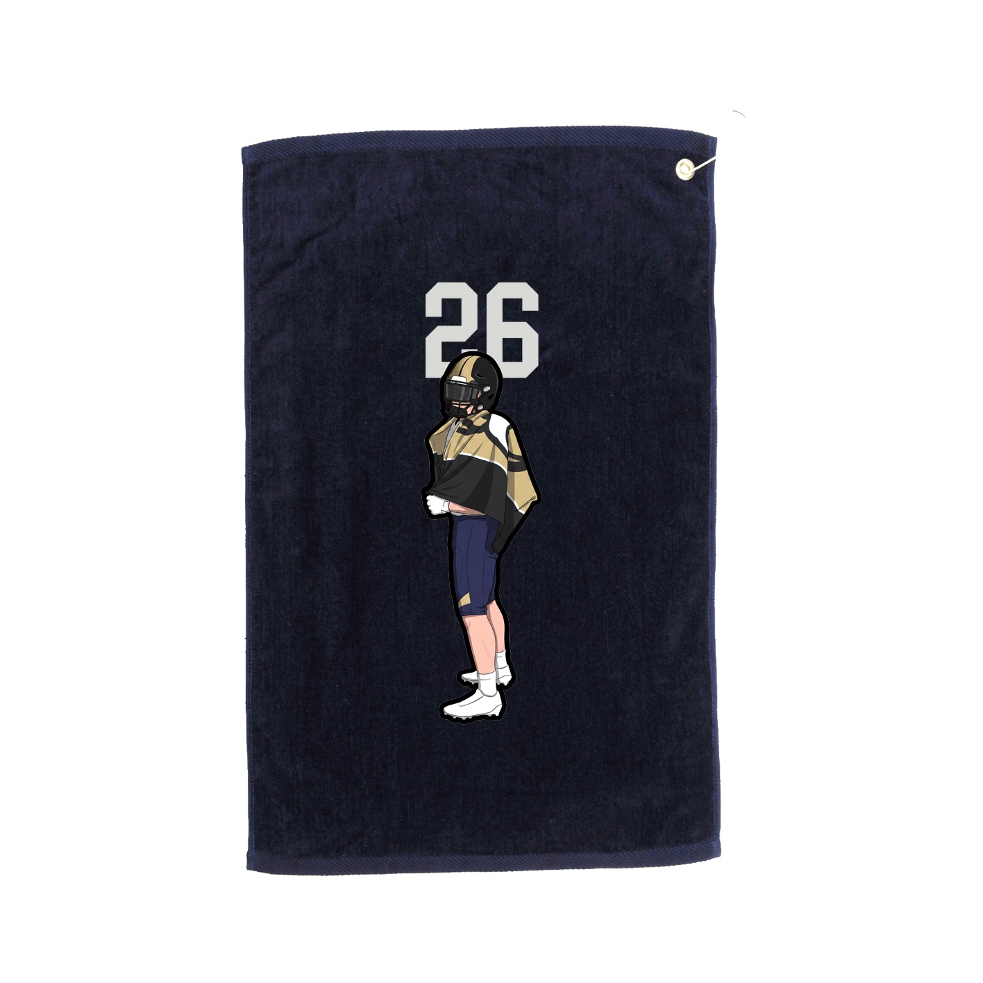Golf Towel — Number Top in Navy