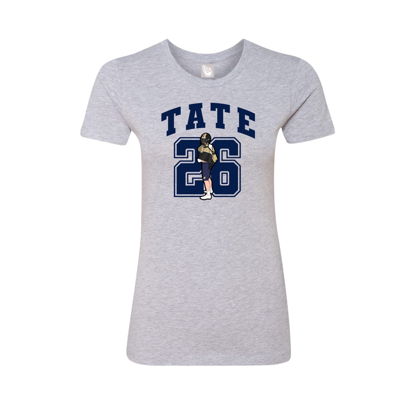 Fitted Women's Tee — Number in Grey