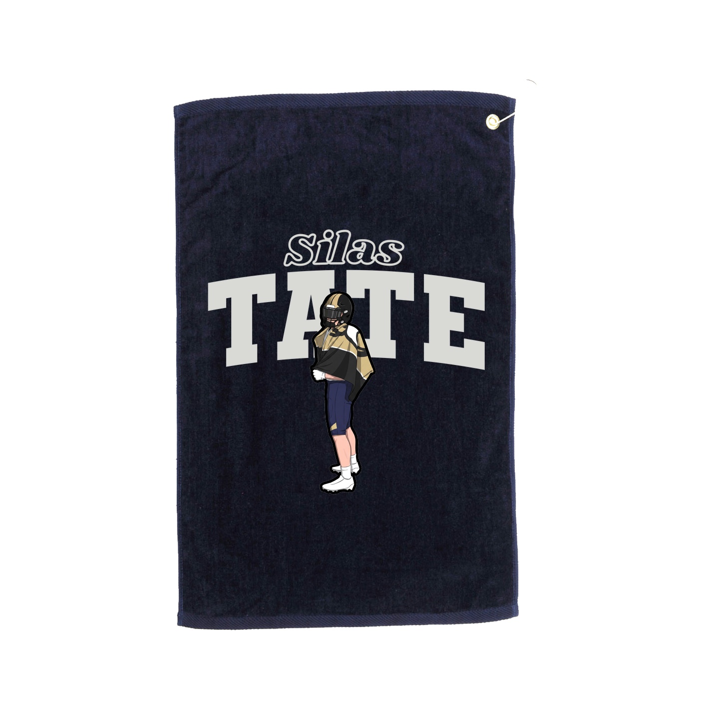 Golf Towel — Name Arch in Navy