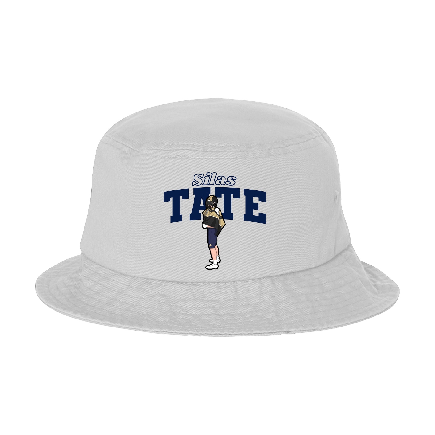 Bucket Cap — Name Arch in White