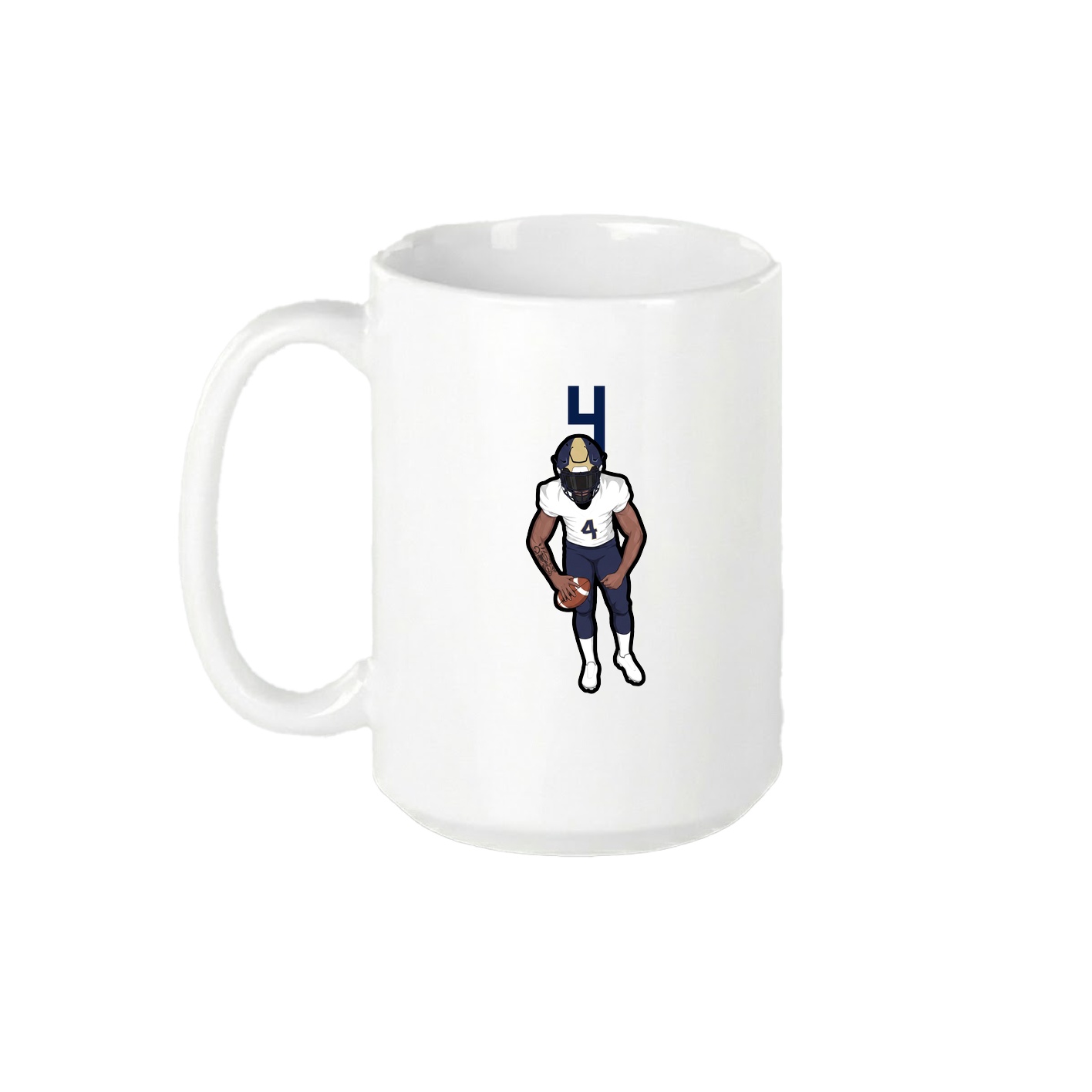 15oz Coffee Mug — Number Top in White