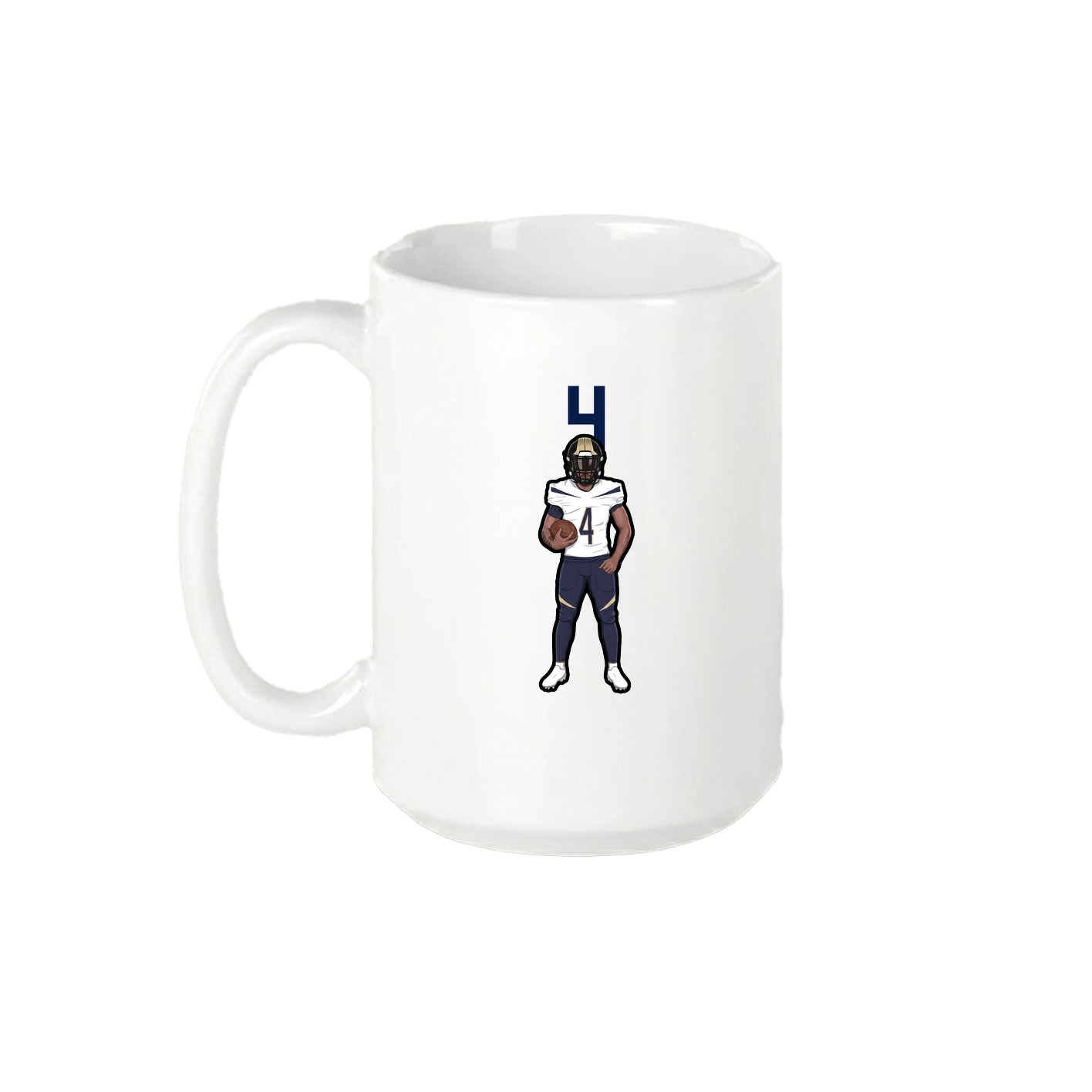 15oz Coffee Mug — Number Top in White
