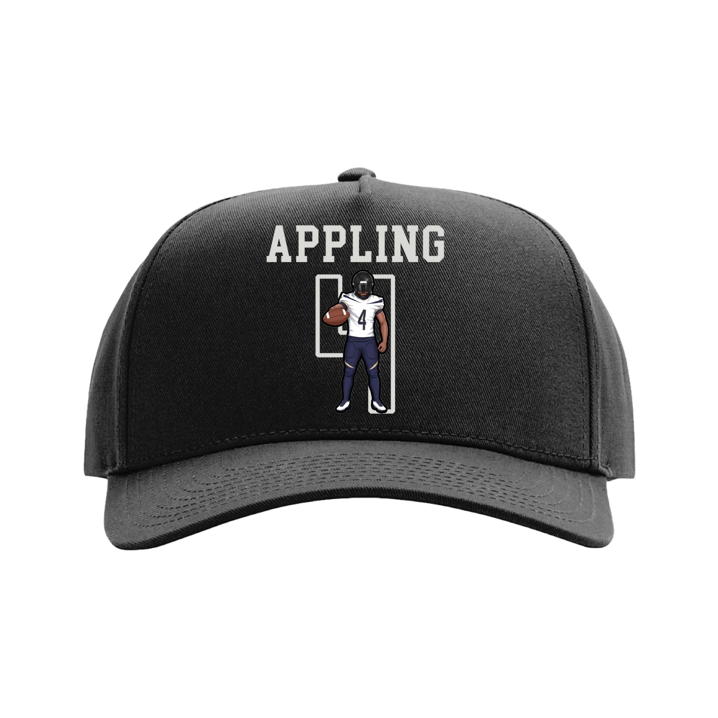 Full Fabric Five-Panel Champ Cap — Shirsey in Black