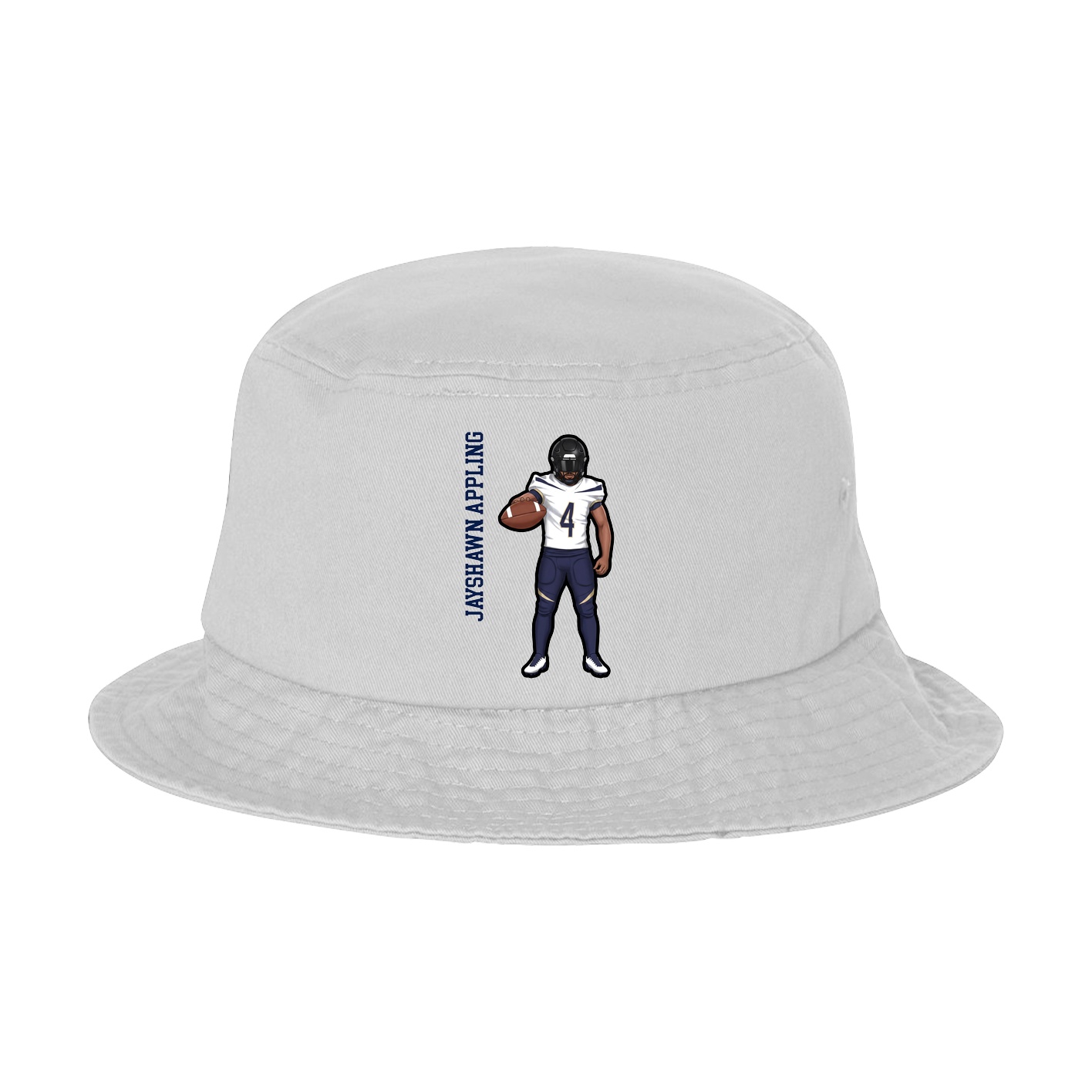 Bucket Cap — Name Vertical in White