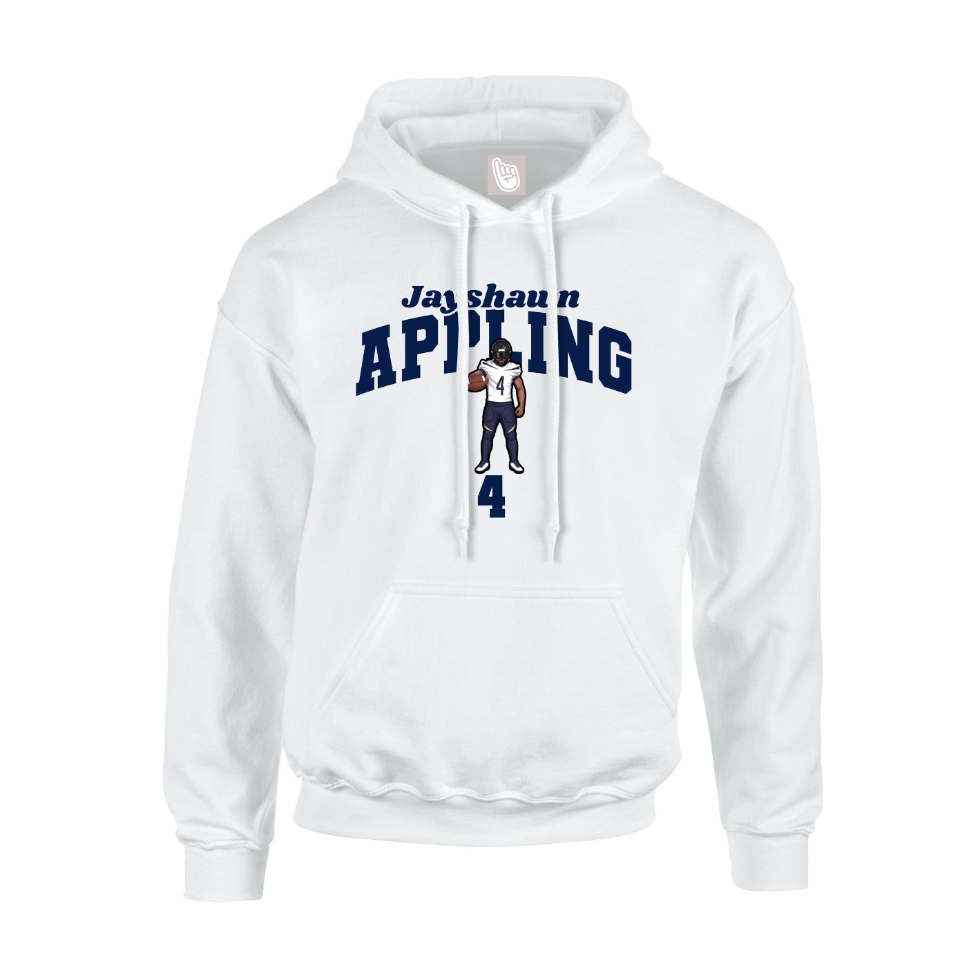 Youth Hoodie — Signature Arch in White