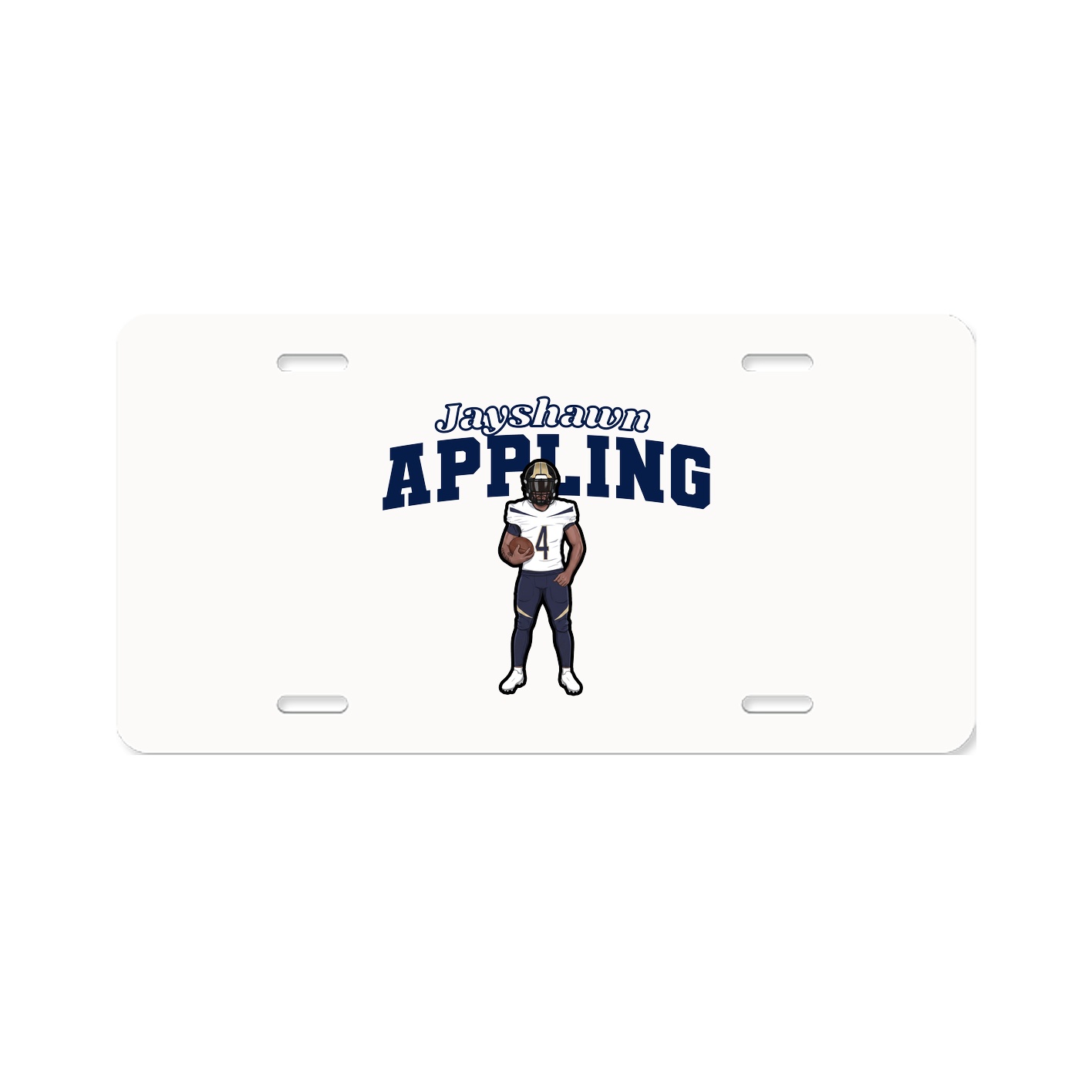 License Plate — Name Arch in Classic