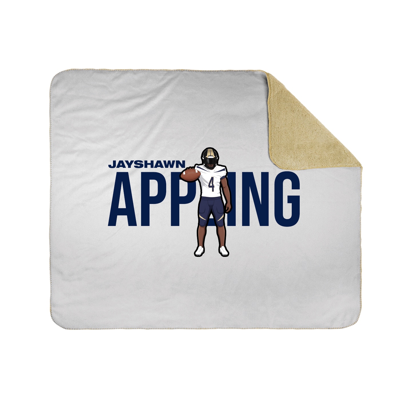 Throw Blanket — Player Name in White