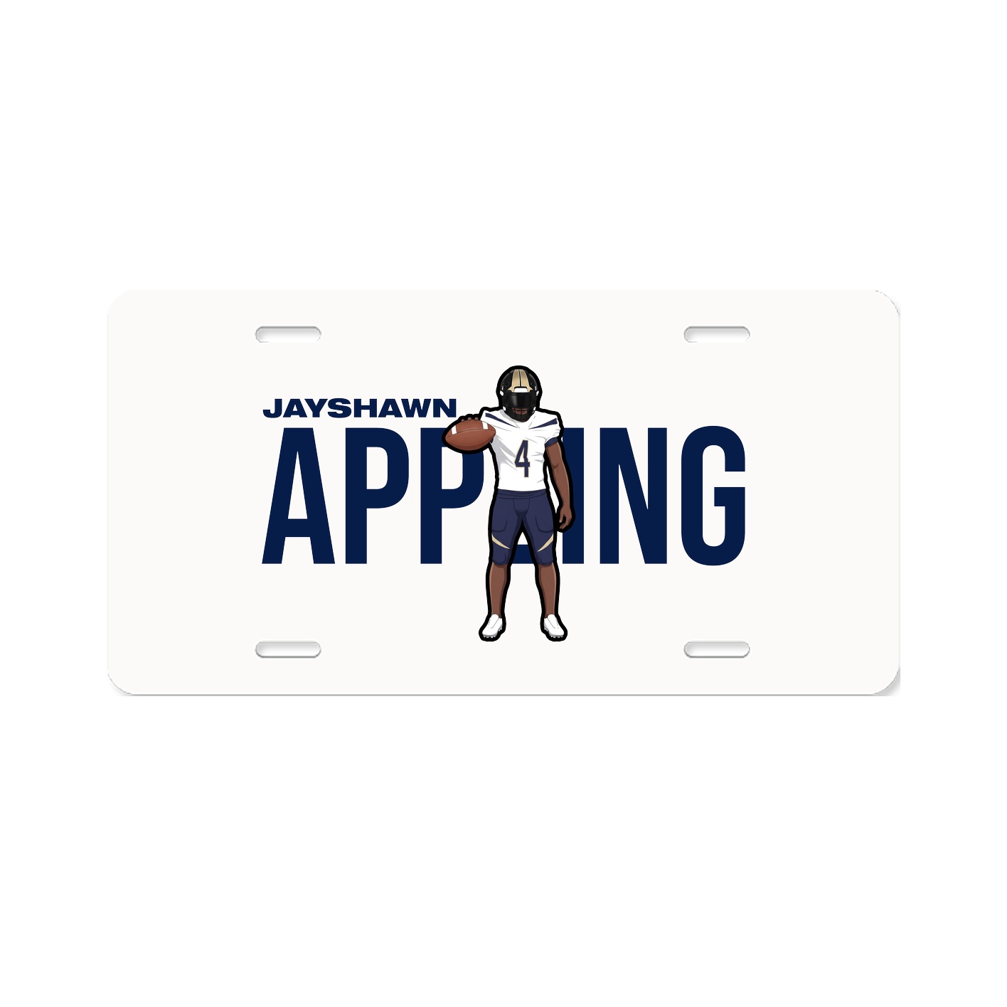 License Plate — Player Name in Classic