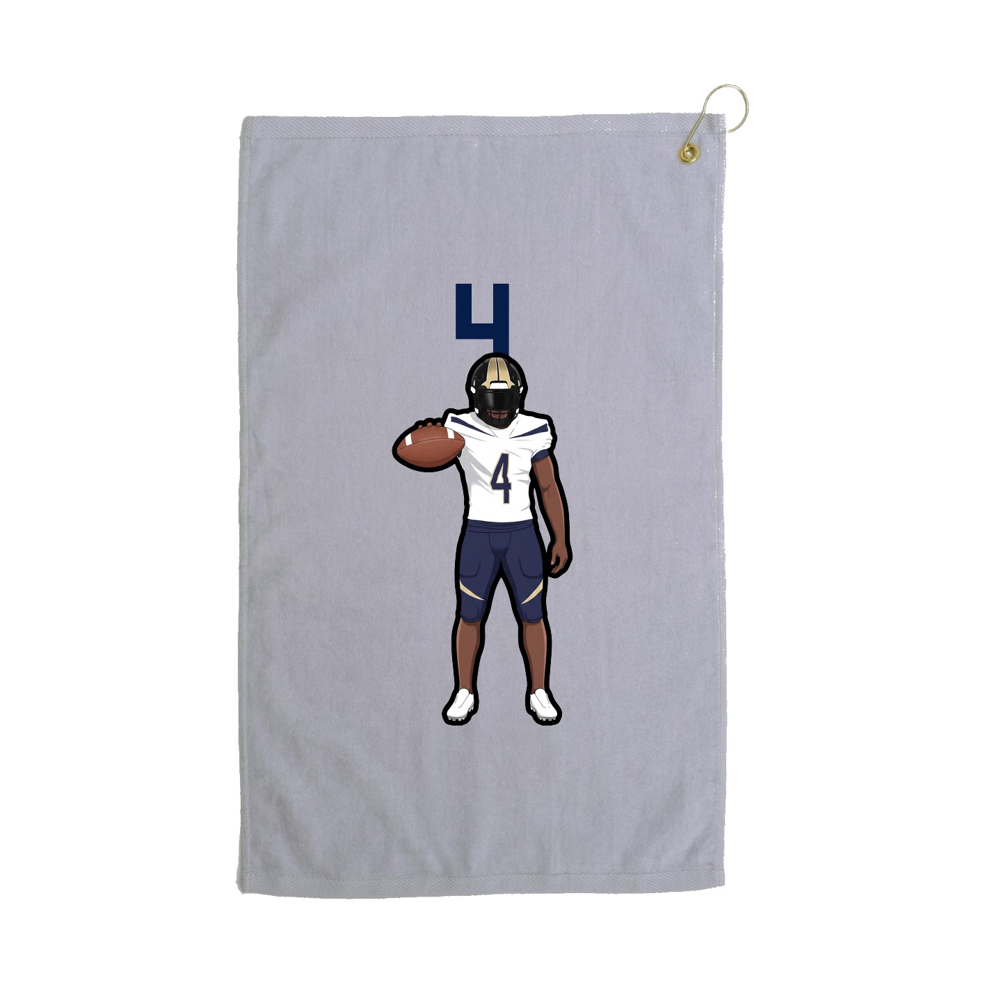 Golf Towel — Number Top in Grey
