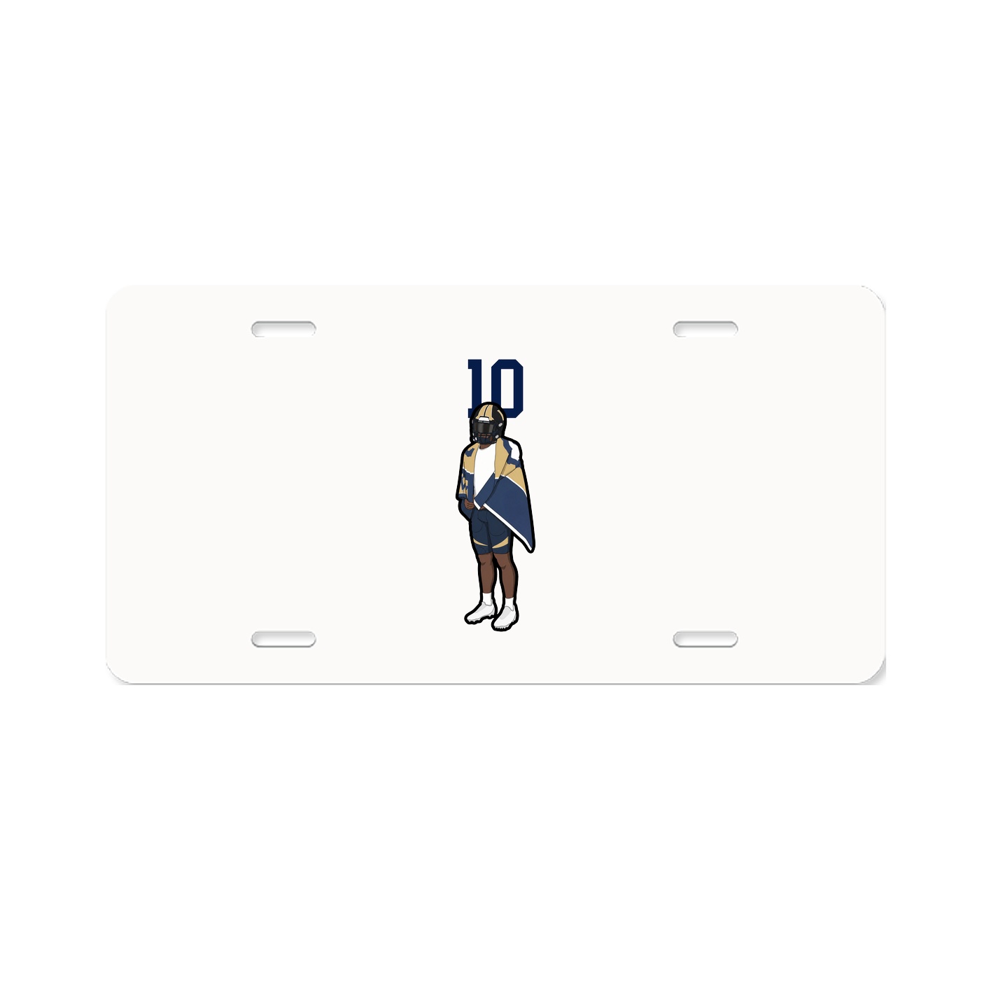 License Plate — Number Top in Classic