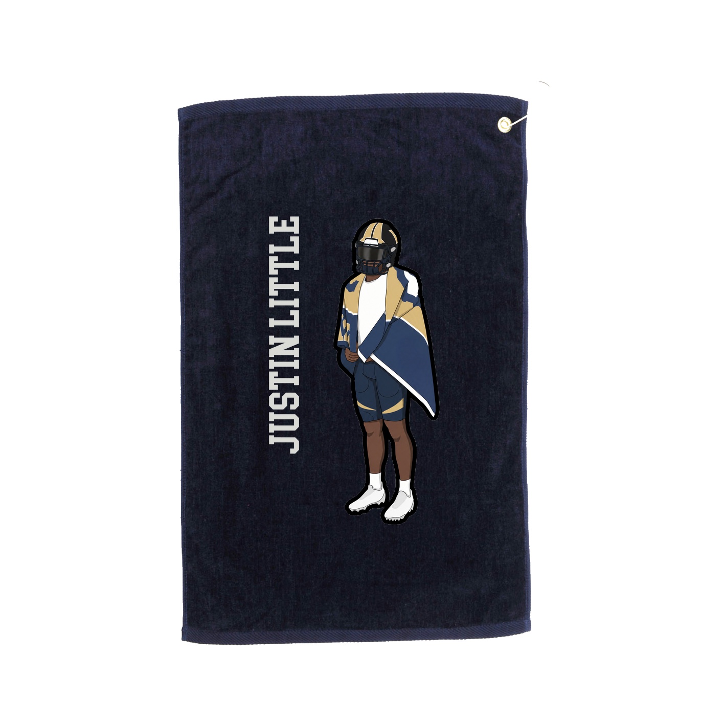 Golf Towel — Name Vertical in Navy