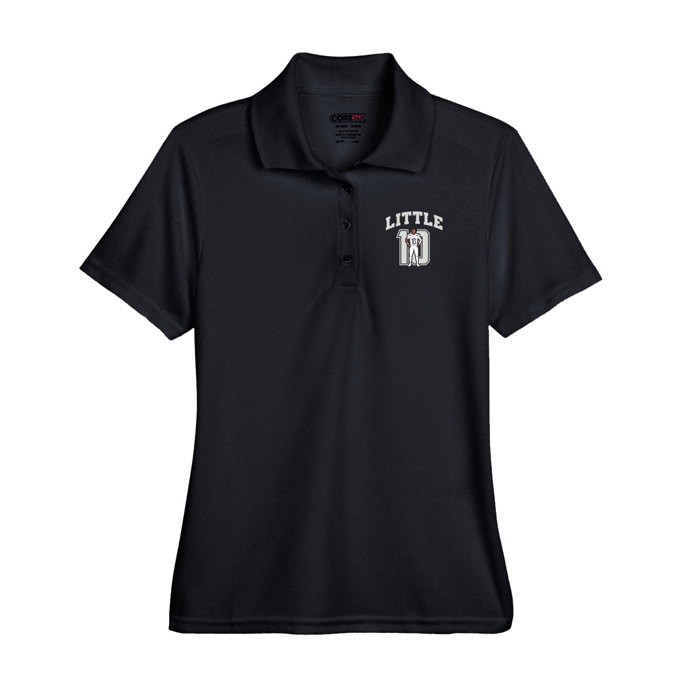 Performance Polo — Number in Black