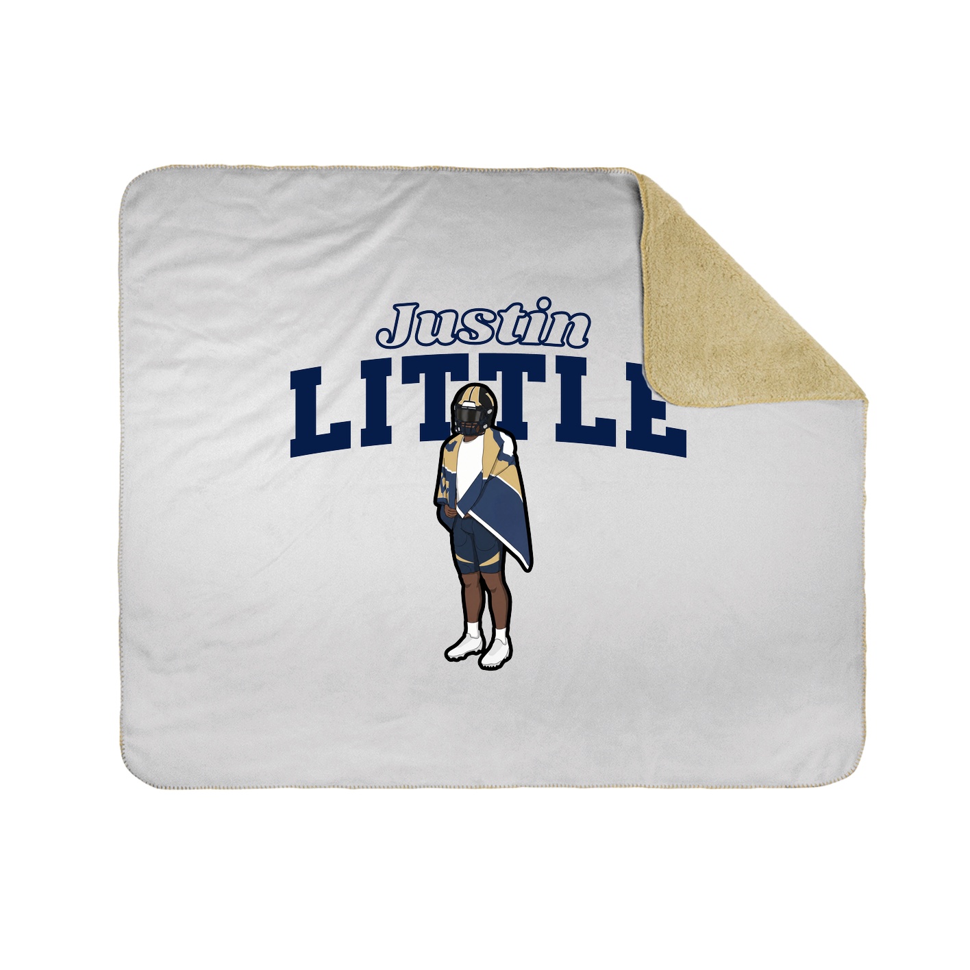 Throw Blanket — Name Arch in White