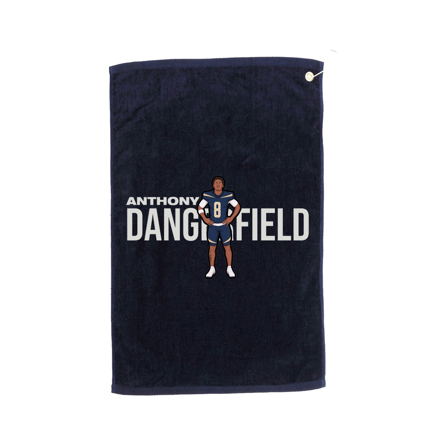 Golf Towel — Player Name in Navy