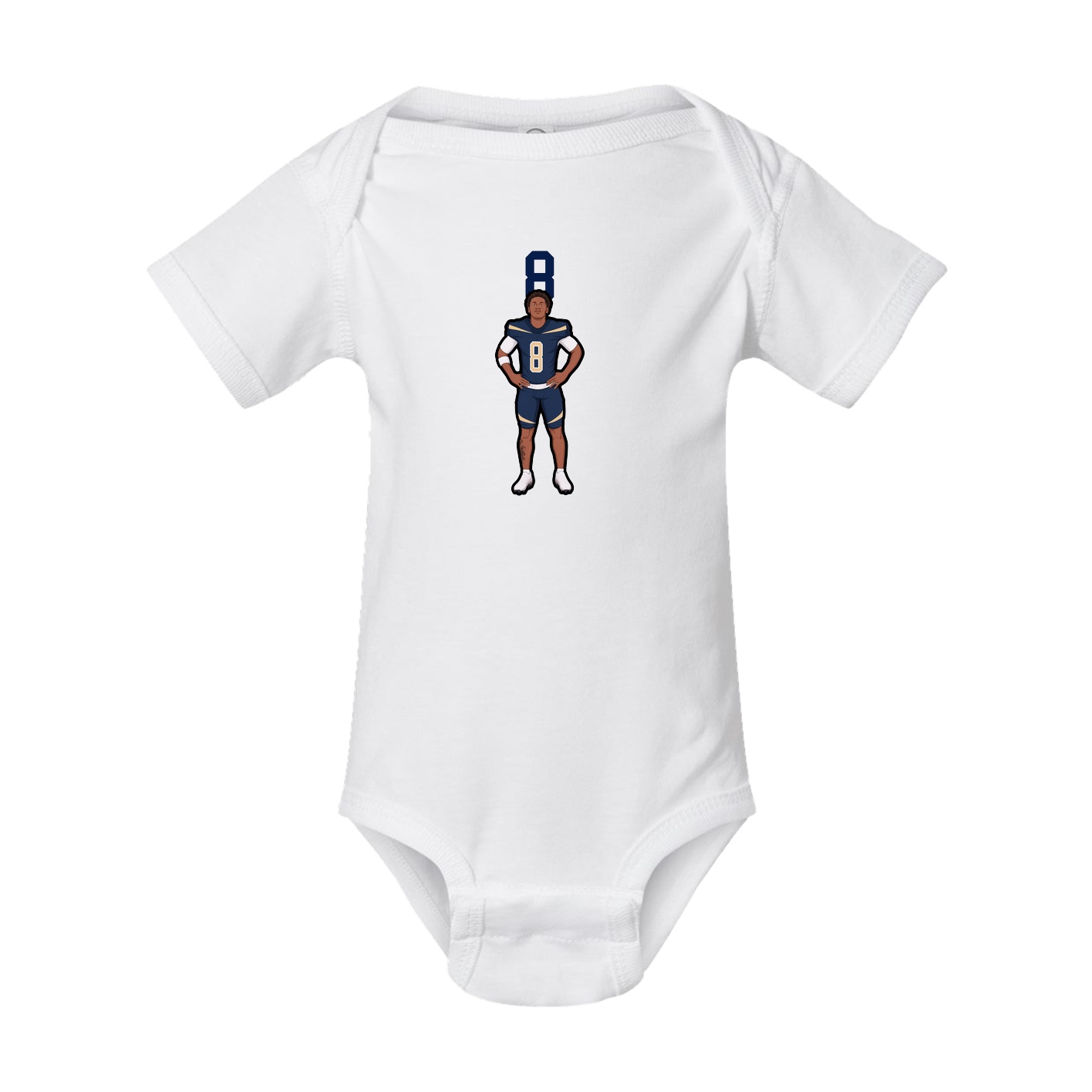 Baby Onesie — Number Top in White