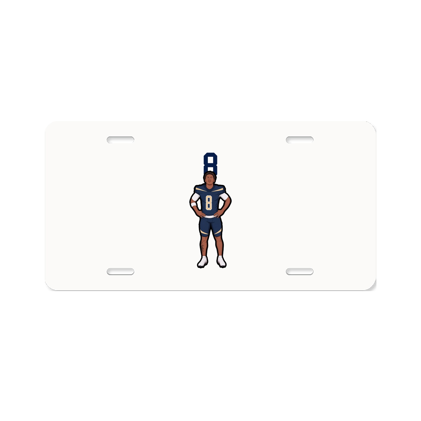 License Plate — Number Top in Classic