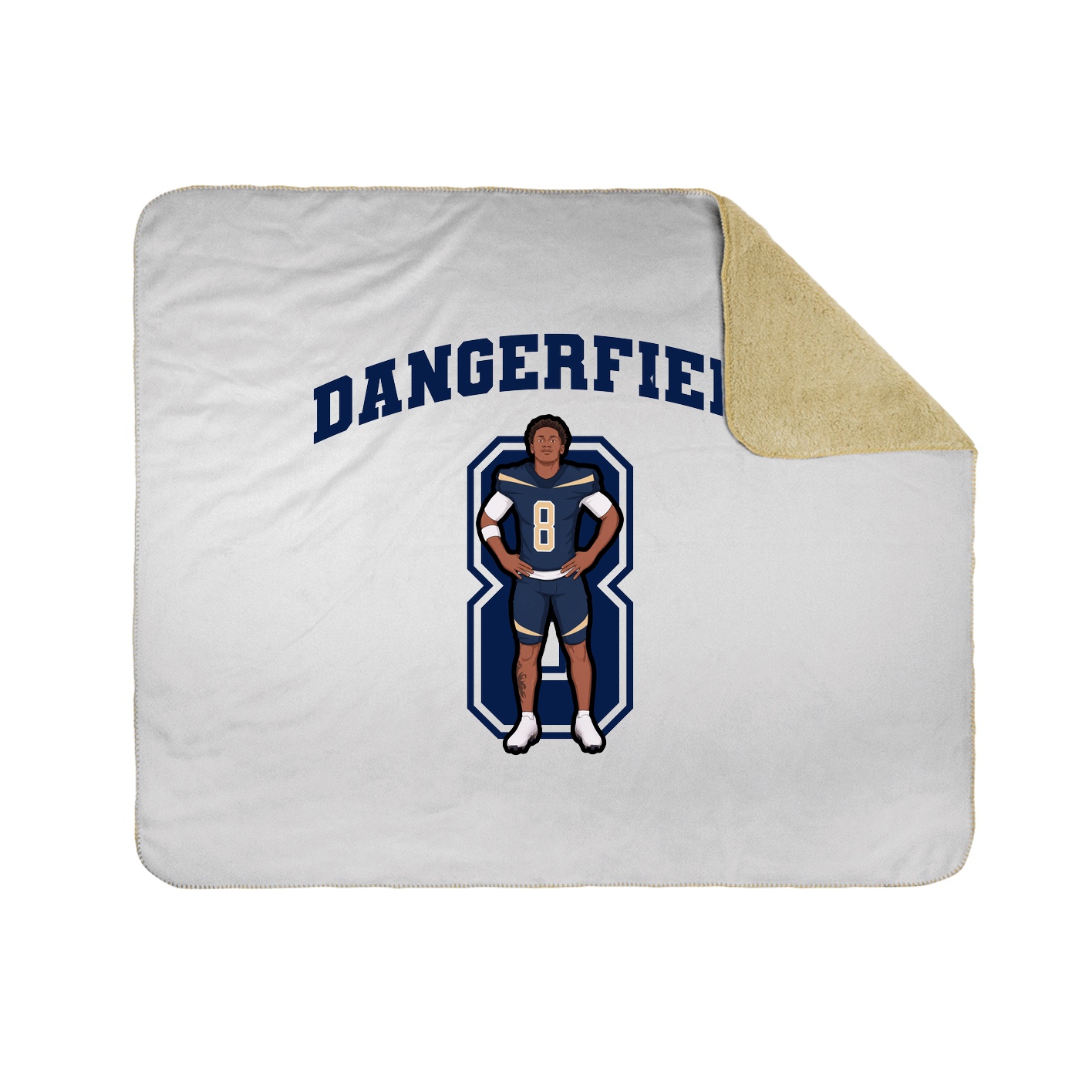 Throw Blanket — Number in White