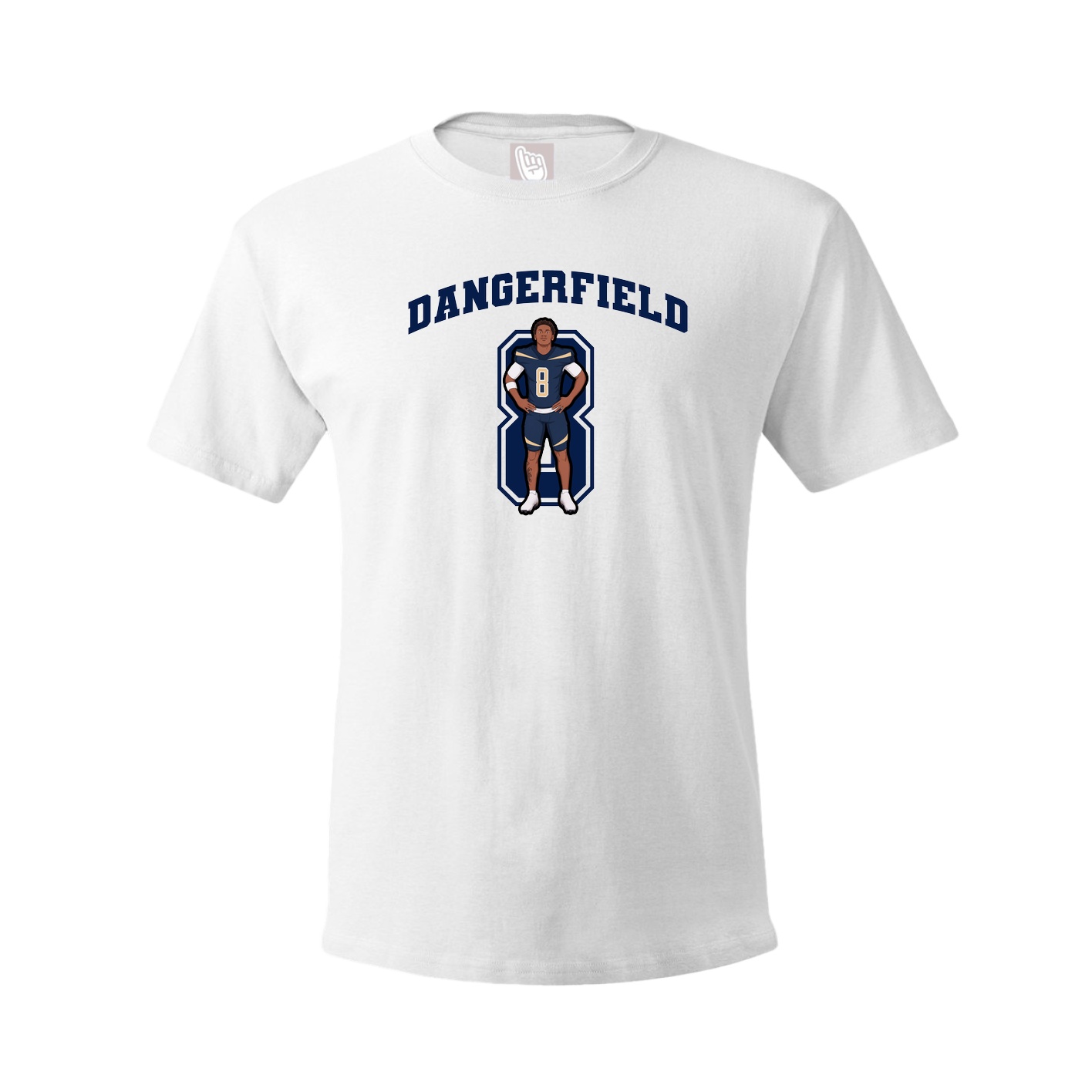 Youth Tee — Number in White
