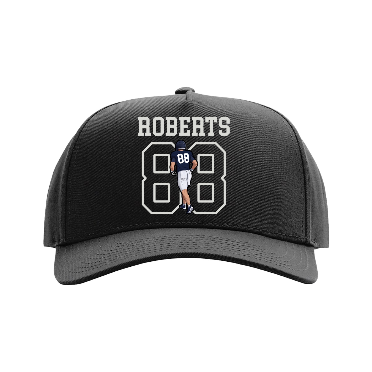 Full Fabric Five-Panel Champ Cap — Shirsey in Black