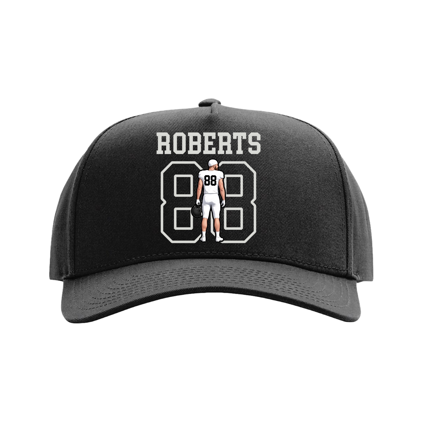 Full Fabric Five-Panel Champ Cap — Shirsey in Black