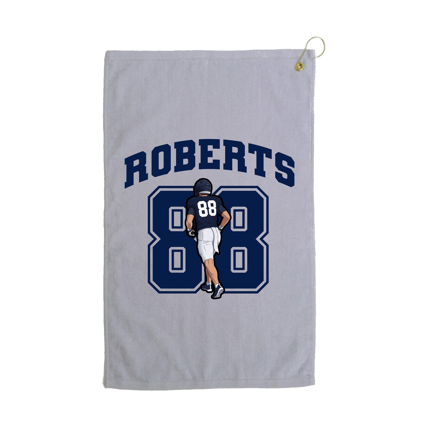 Golf Towel — Number in Grey