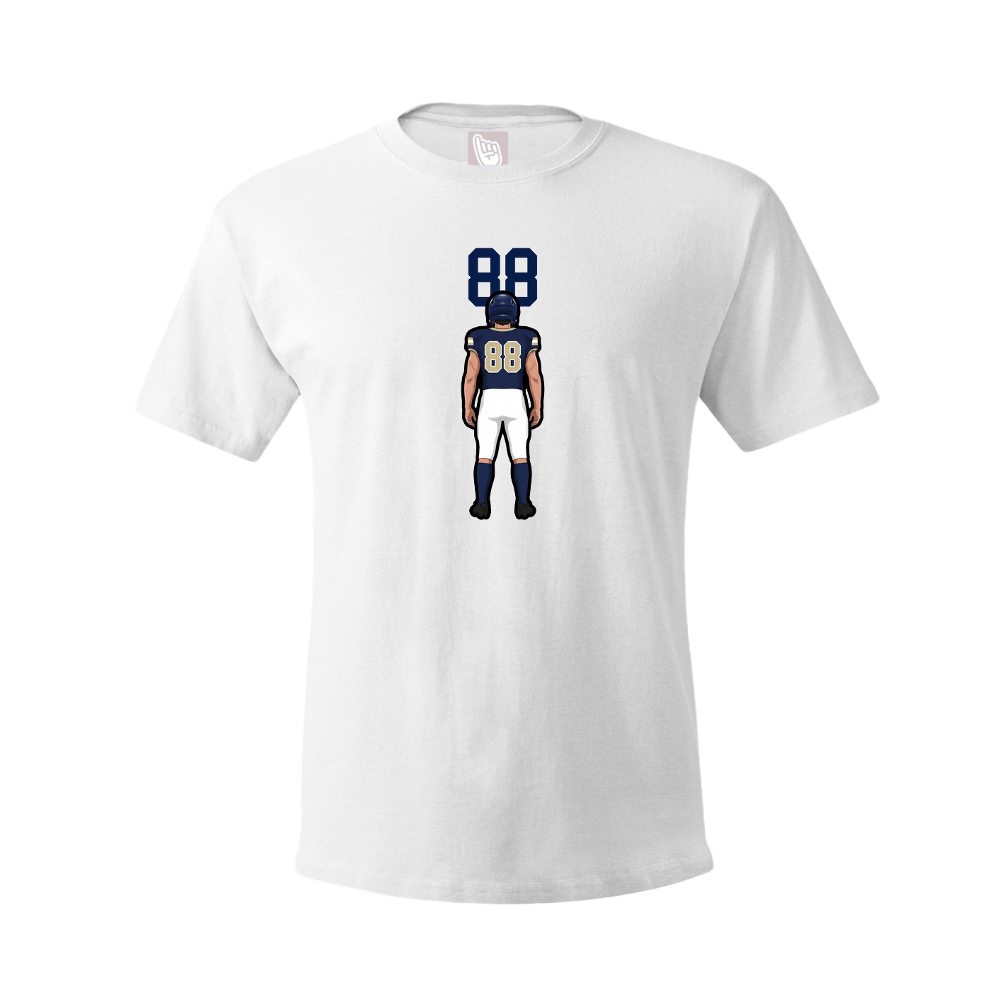 Youth Tee — Number Top in White