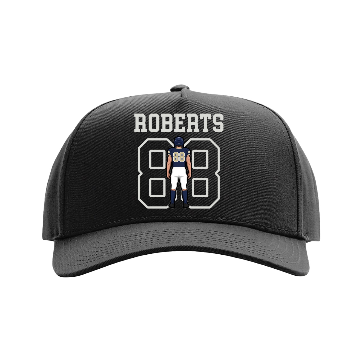 Full Fabric Five-Panel Champ Cap — Shirsey in Black