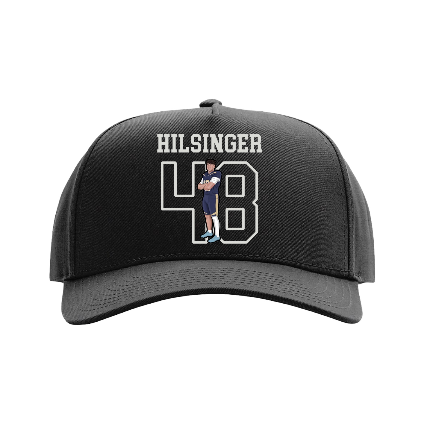 Full Fabric Five-Panel Champ Cap — Shirsey in Black