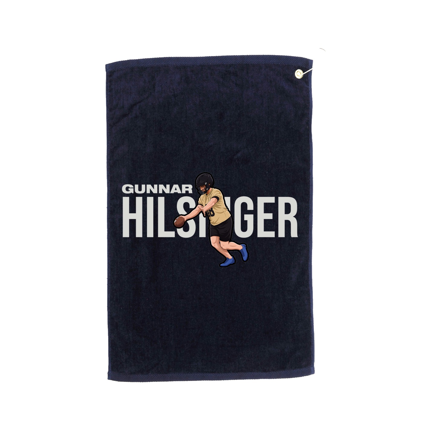 Golf Towel — Player Name in Navy