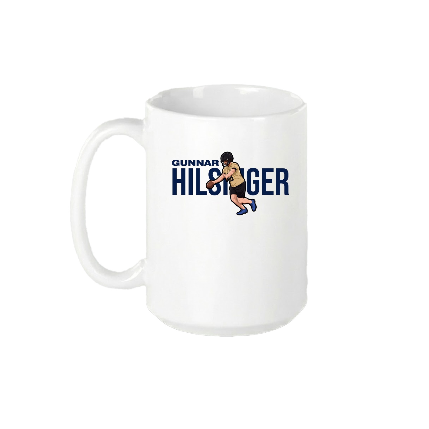 15oz Coffee Mug — Player Name in White