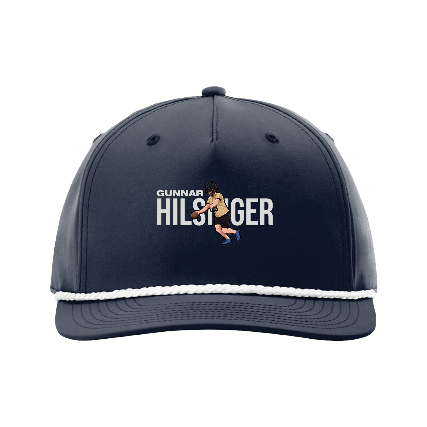 Five-Panel Classic Rope Cap — Player Name in Navy