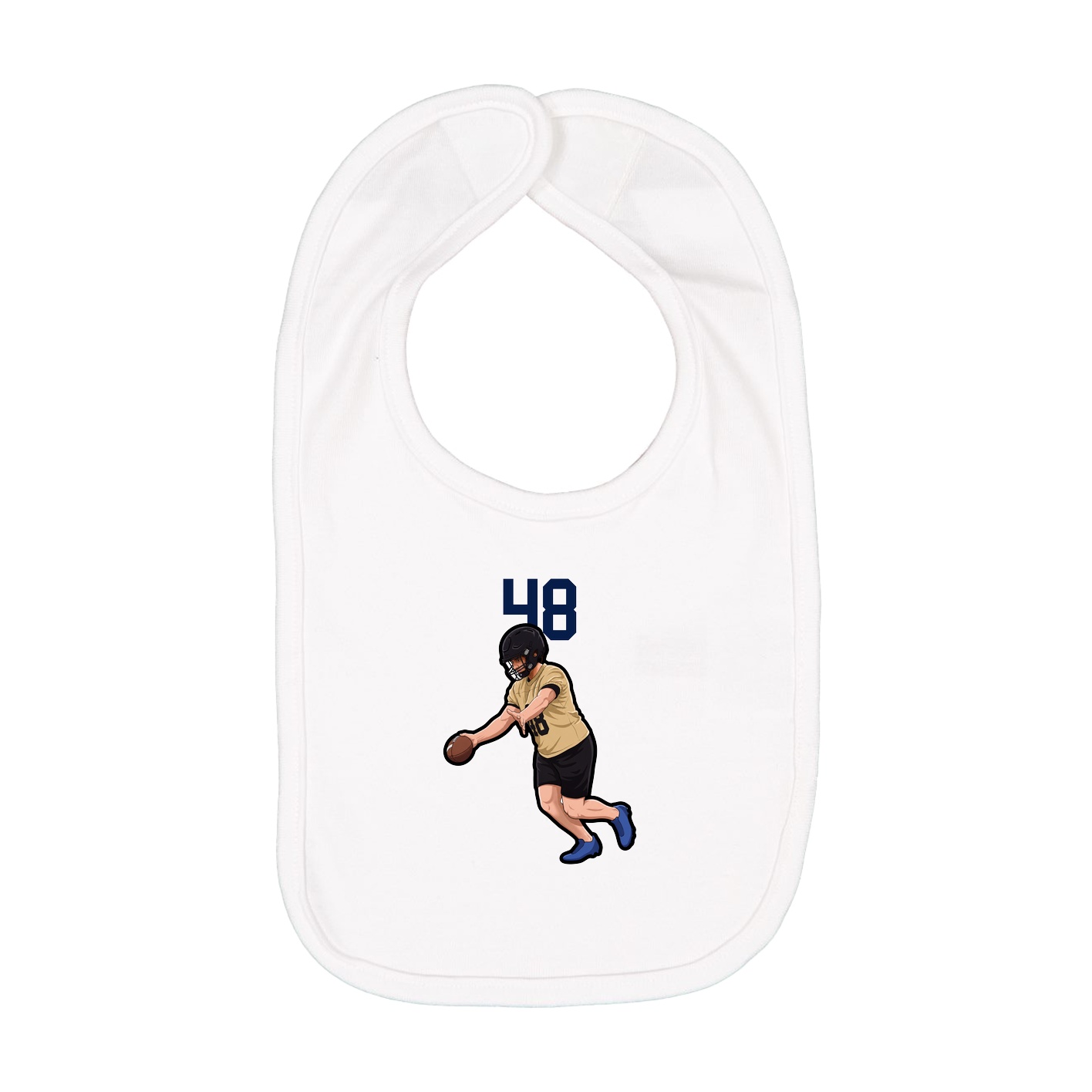 Infant Bib — Number Top in White