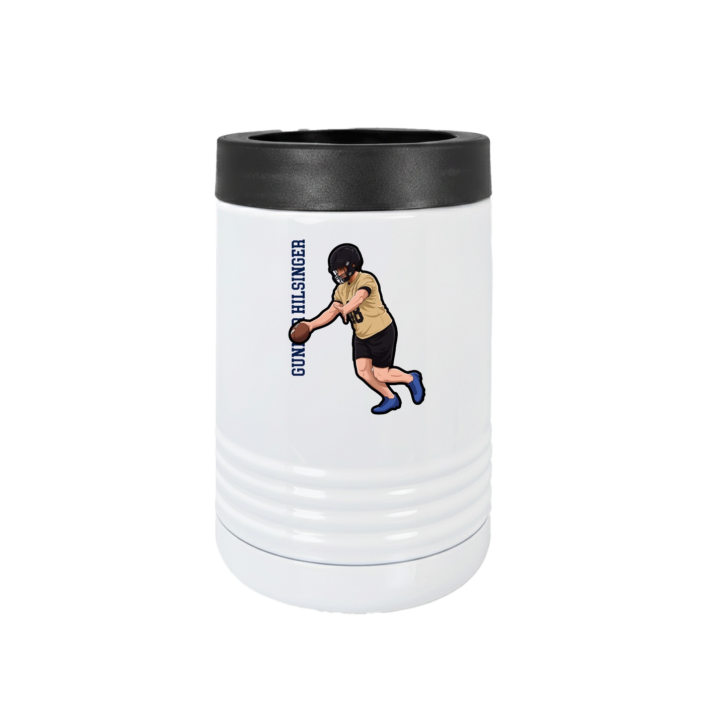 Beverage Holder — Name Vertical in White