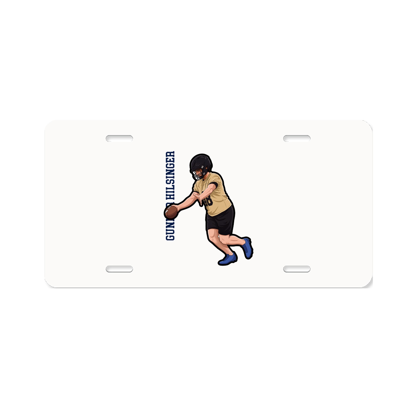 License Plate — Name Vertical in Classic