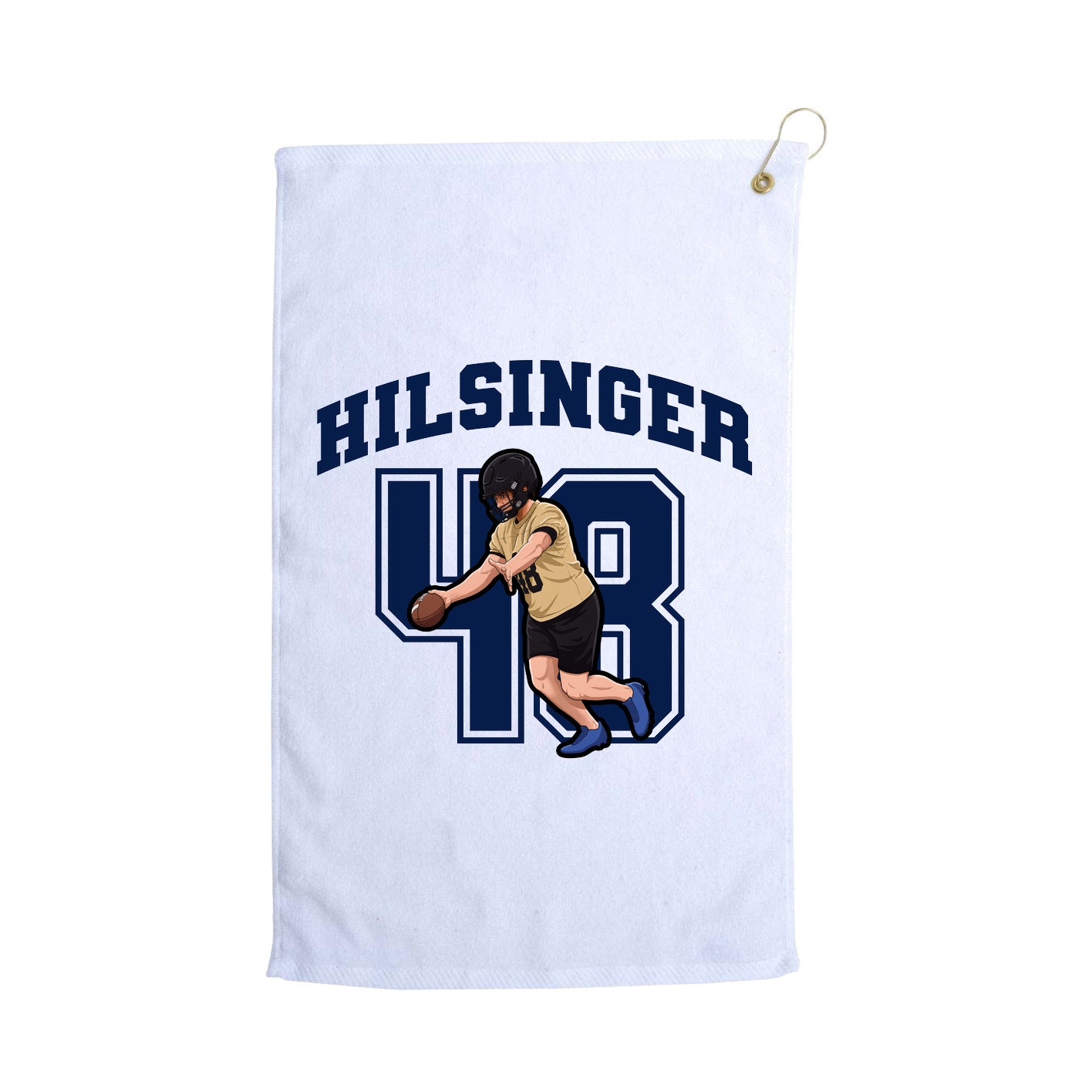 Golf Towel — Number in White