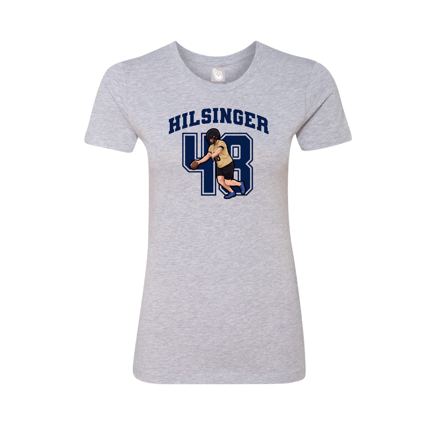 Fitted Women's Tee — Number in Grey