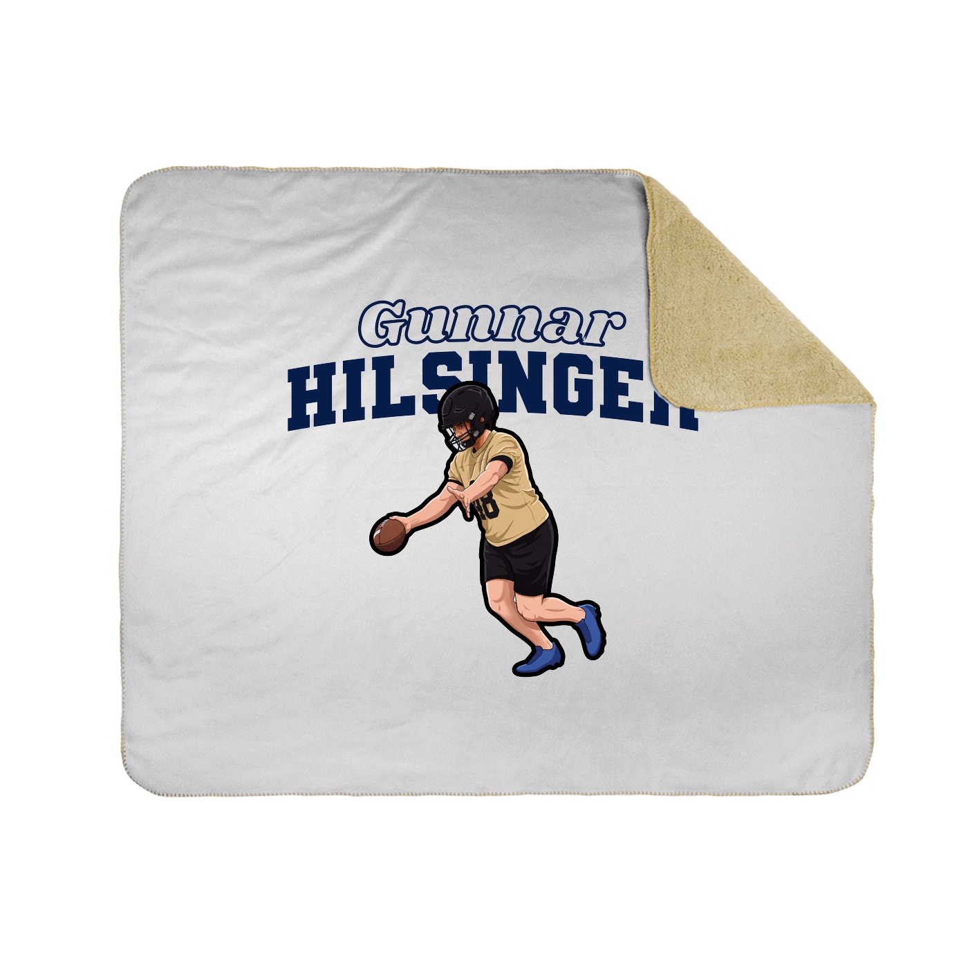 Throw Blanket — Name Arch in White