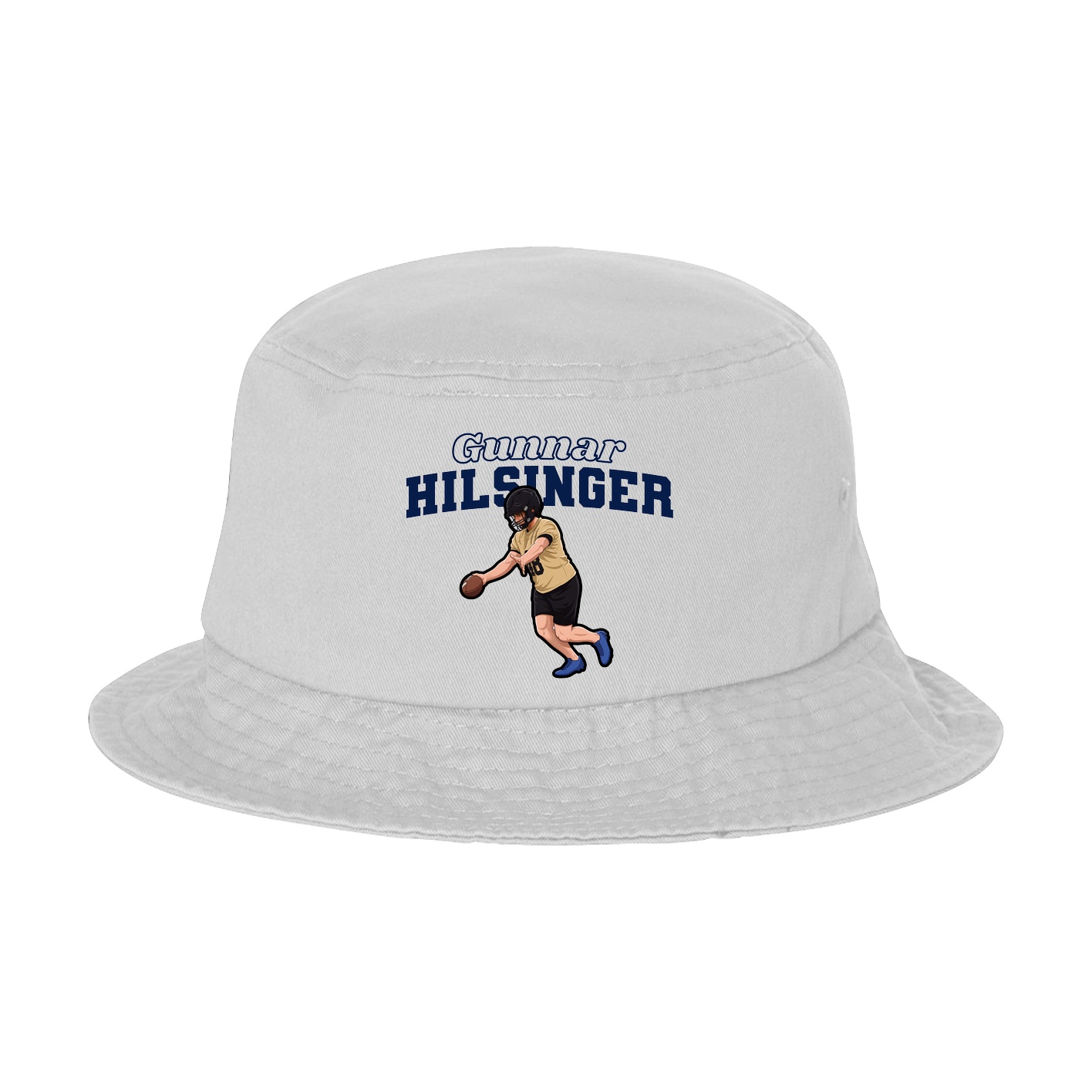 Bucket Cap — Name Arch in White