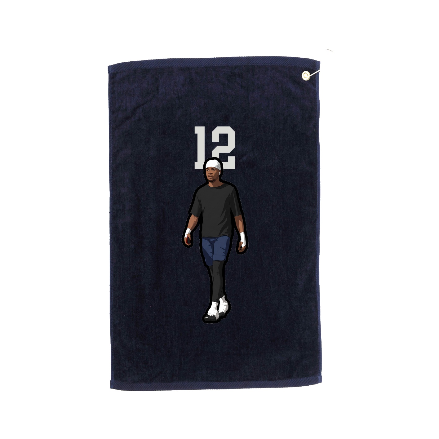 Golf Towel — Number Top in Navy