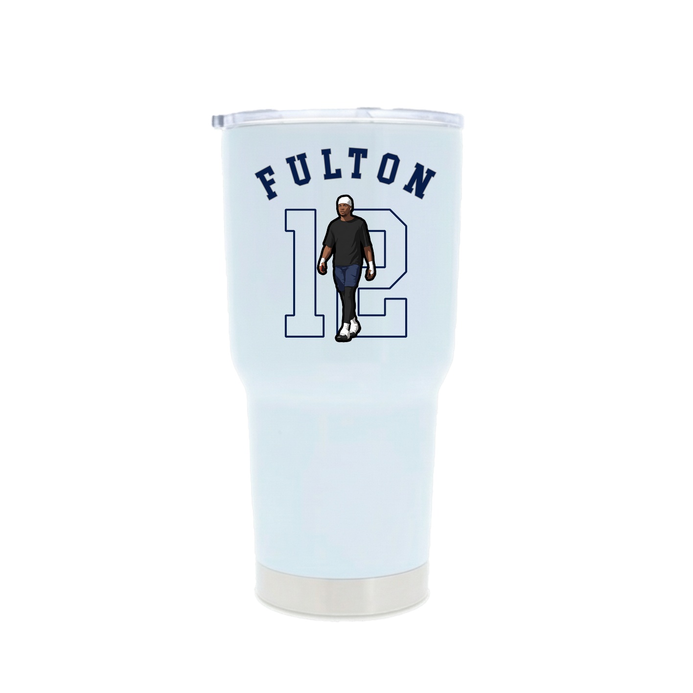 30oz Stainless Steel Tumbler — Shirsey Arch in White