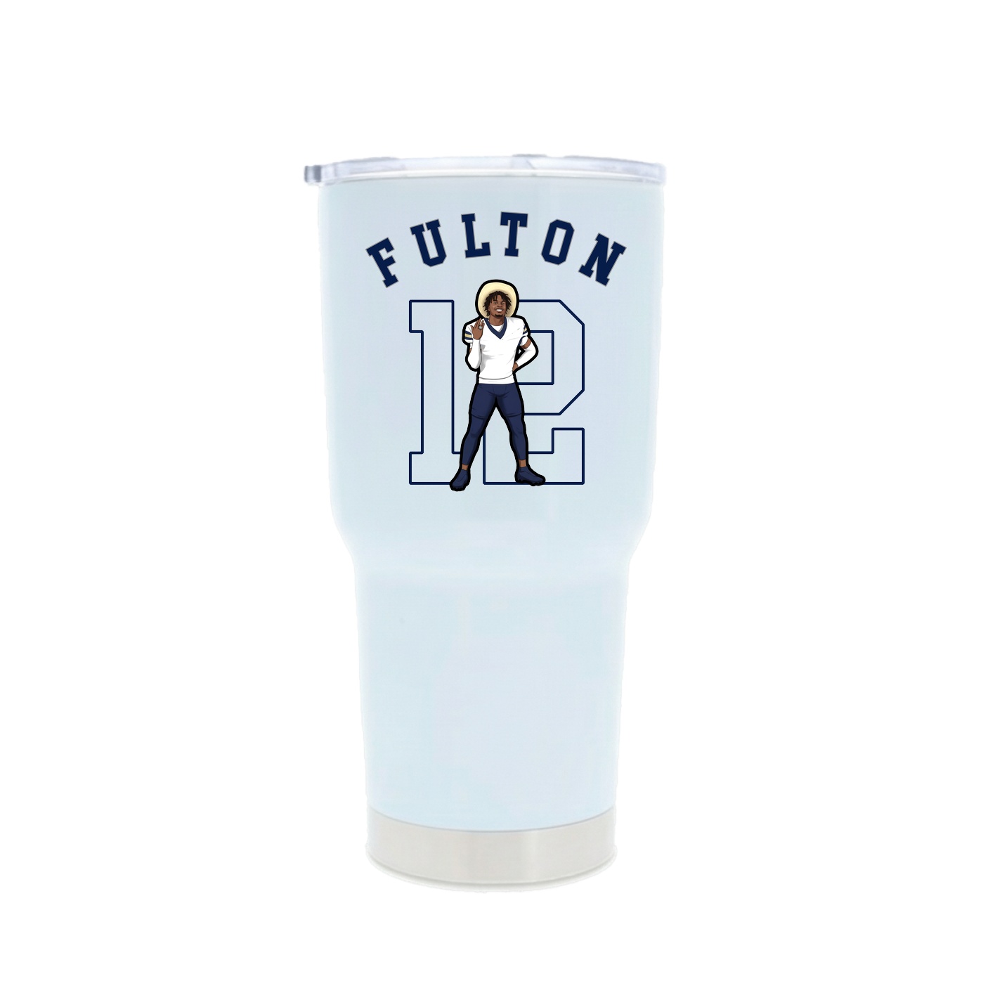 30oz Stainless Steel Tumbler — Shirsey Arch in White