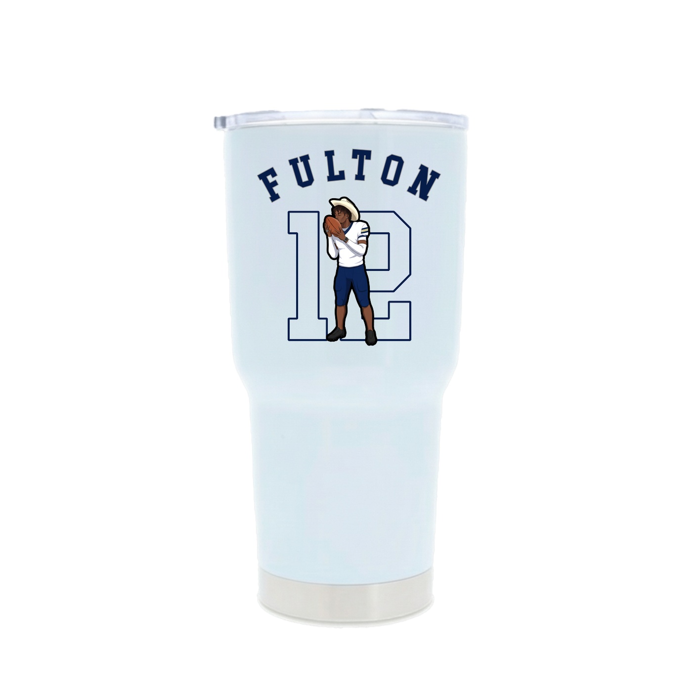 30oz Stainless Steel Tumbler — Shirsey Arch in White
