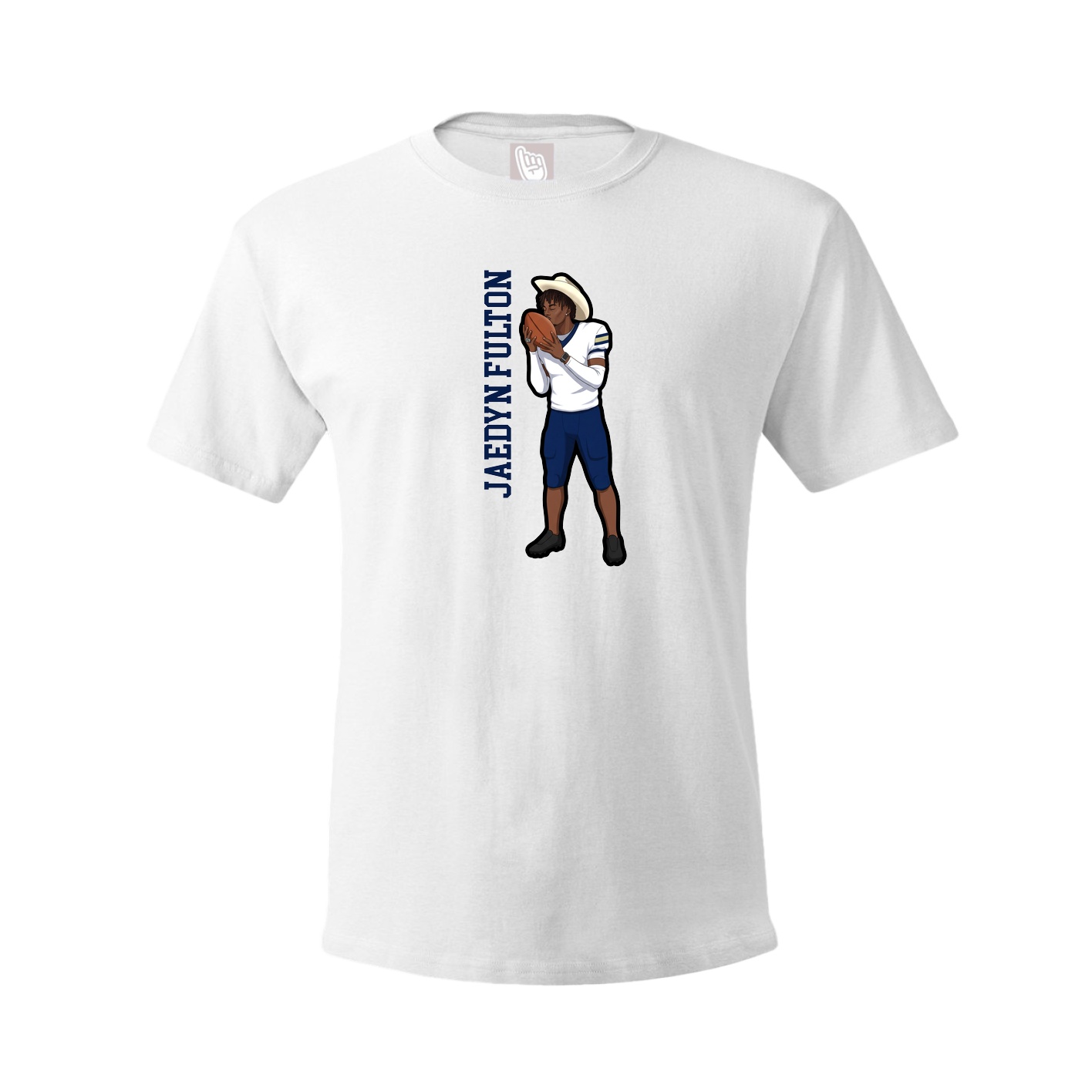 Tee — Name Vertical in White