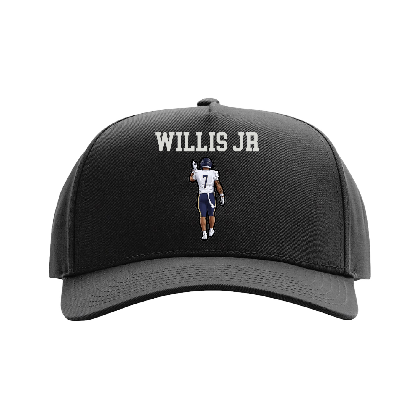 Full Fabric Five-Panel Champ Cap — Shirsey in Black