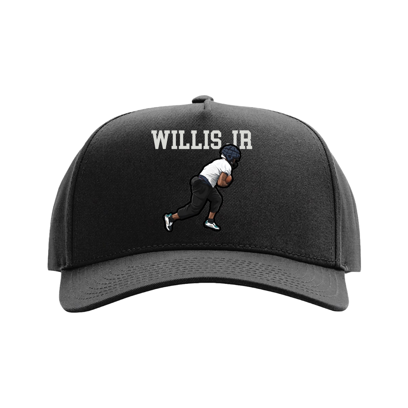 Full Fabric Five-Panel Champ Cap — Shirsey in Black