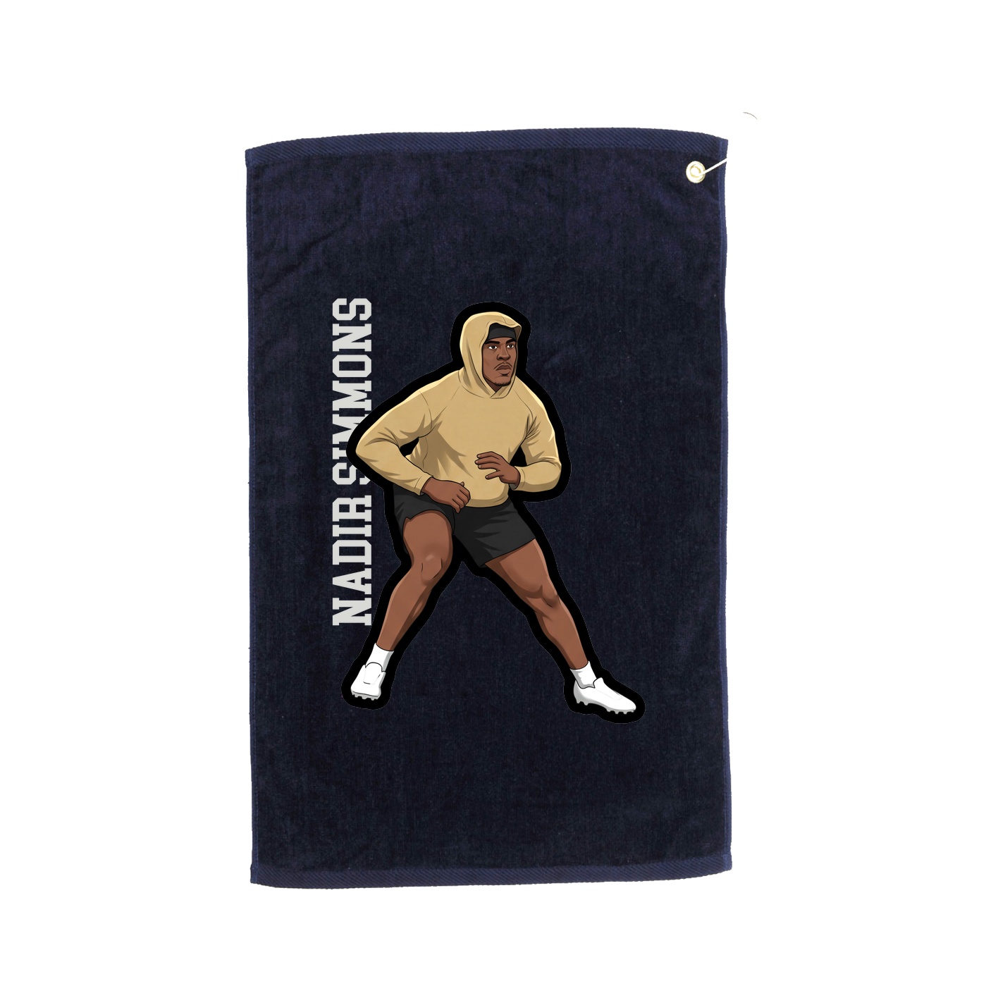Golf Towel — Name Vertical in Navy