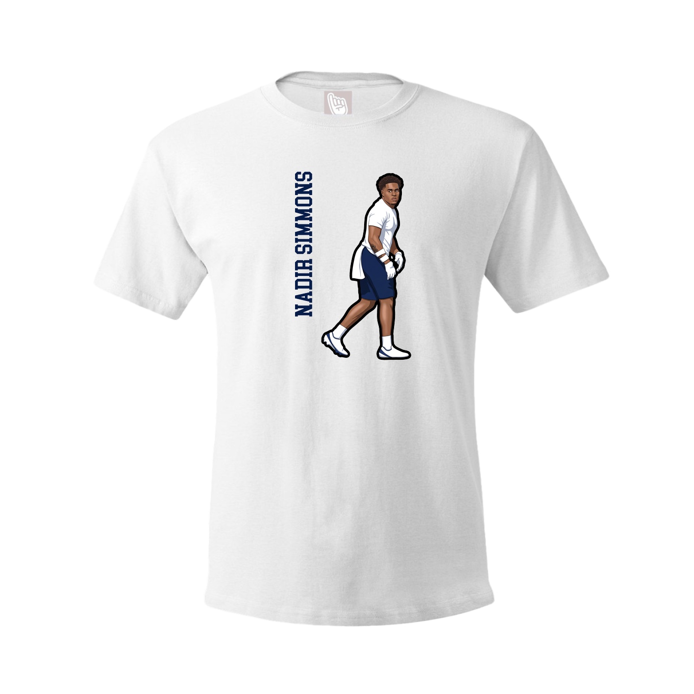 Youth Tee — Name Vertical in White