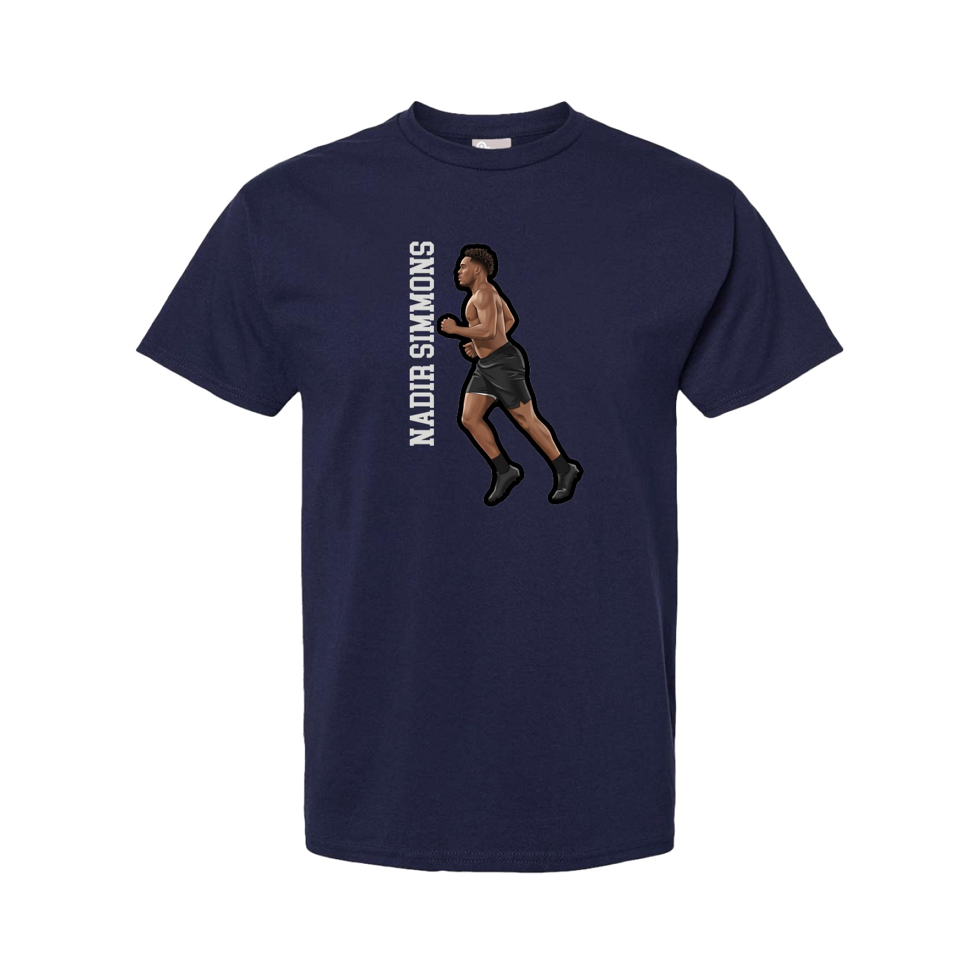 Tee — Name Vertical in Navy