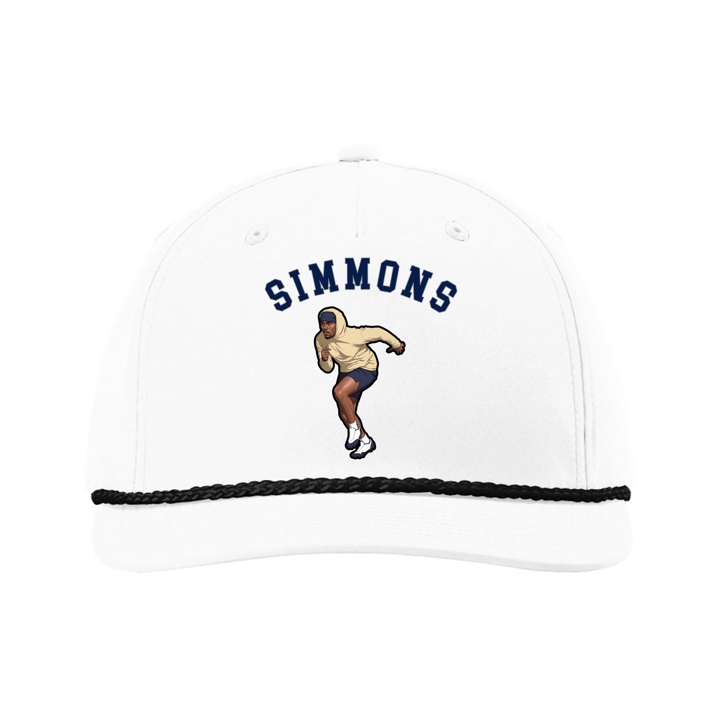Five-Panel Classic Rope Cap — Shirsey Arch in White