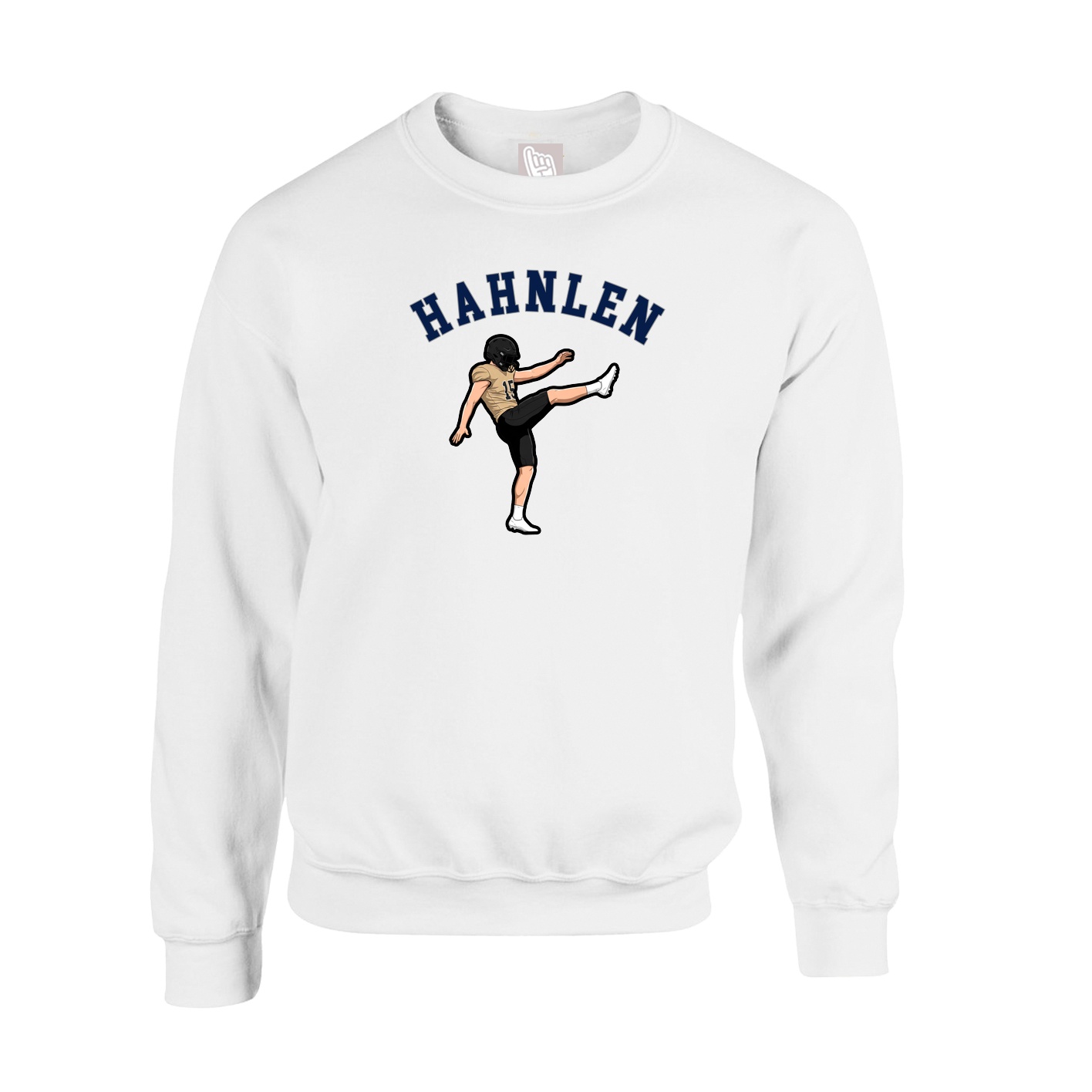 Fleece Crew — Shirsey Arch in White